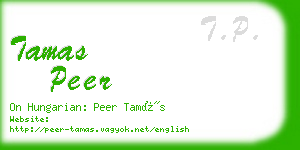 tamas peer business card